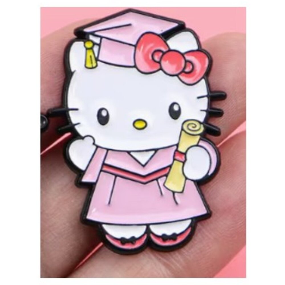 HELLO KITTY “Cutest Lil’ Graduate” Enamel Pin Brooch (BRAND-NEW & SO CUTE!)